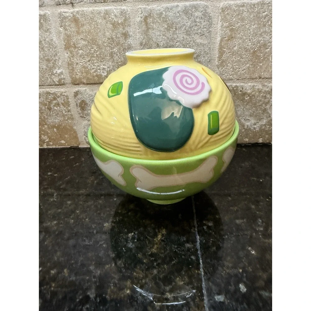 2024 Disney Parks Pluto Munchlings Ramen Bowl‎ Set Stoneware Bones Dog